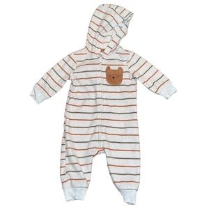 Carters  Just one you fleece zip up jumpsuit size 6 months